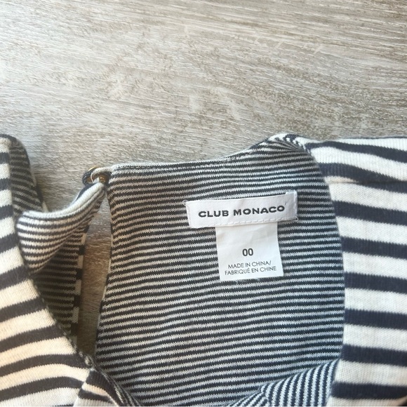 Club Monaco Dress Women's Black And White Striped A-Line Sleeveless - Picture 10 of 14